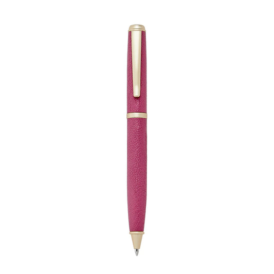 Leather Wrapped Pen Pink Goatskin