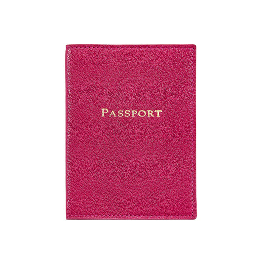 Passport Cover Azalea Goatskin Leather