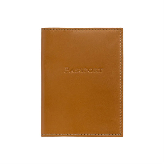 Passport Cover British Tan Traditional Leather