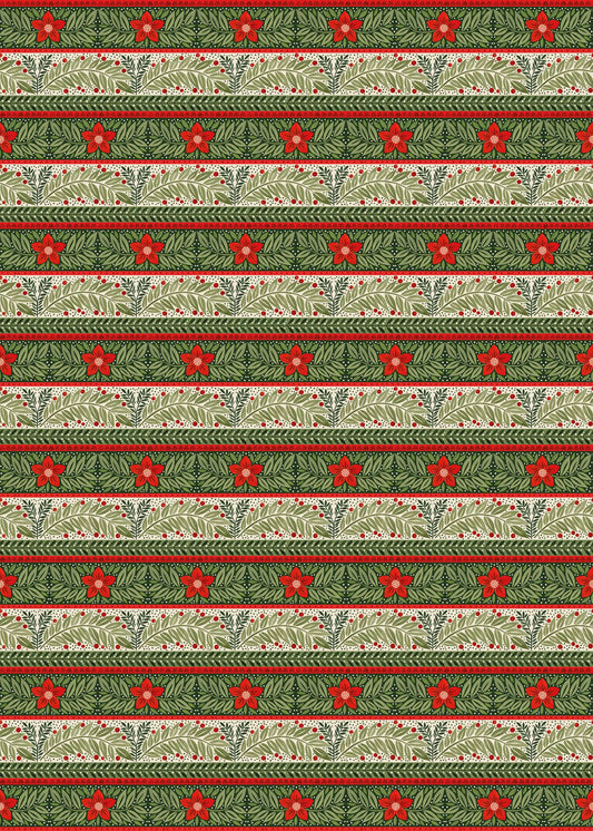 Christmas Floral Roll Wrap