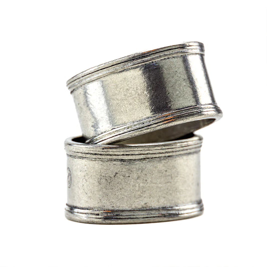 Smooth Oval Pewter Napkin Ring