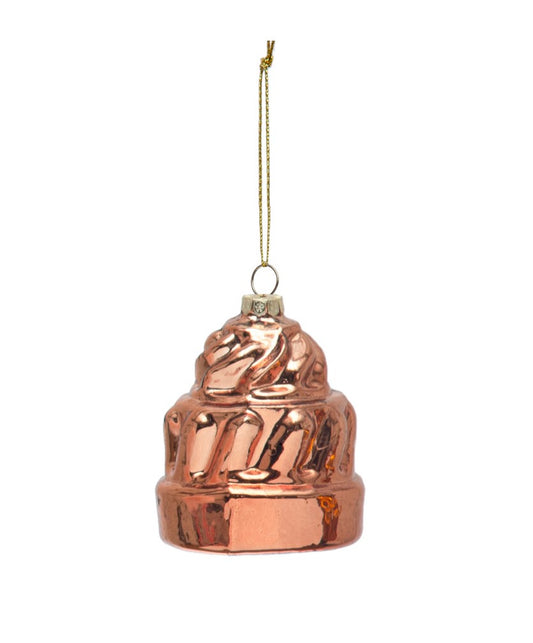 Copper Mold Hand-Painted Glass  Ornament