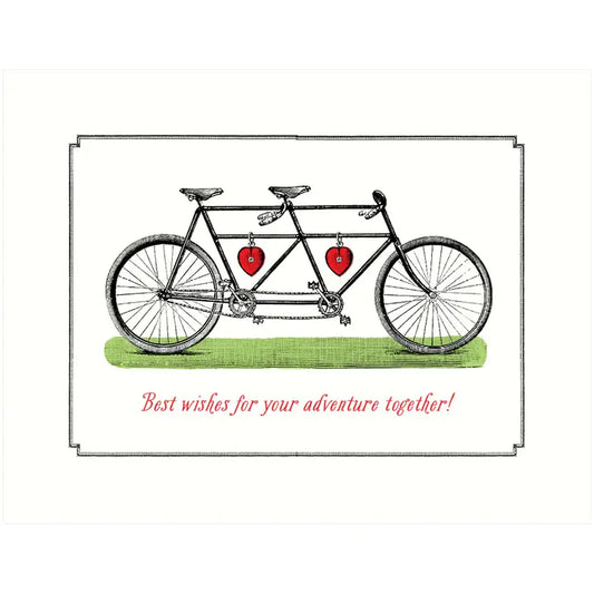 Tandem Wedding Greeting Card