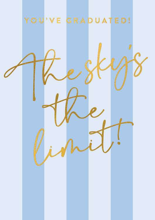 Skys The Limit Graduation Card