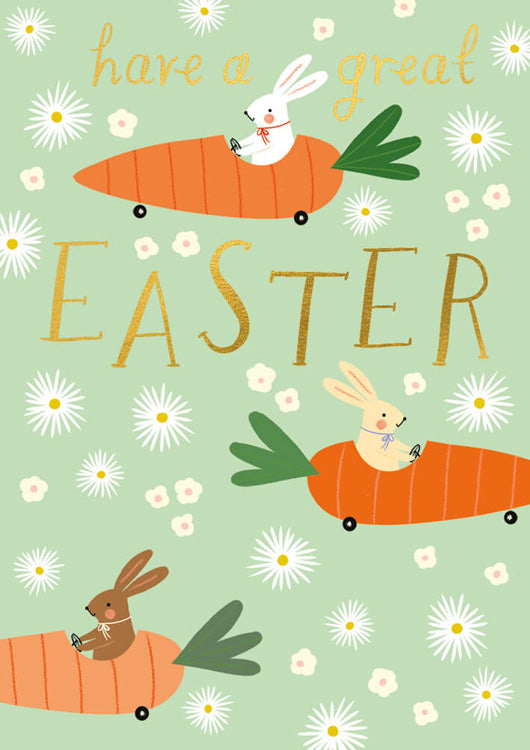Carrot Cars Easter Card