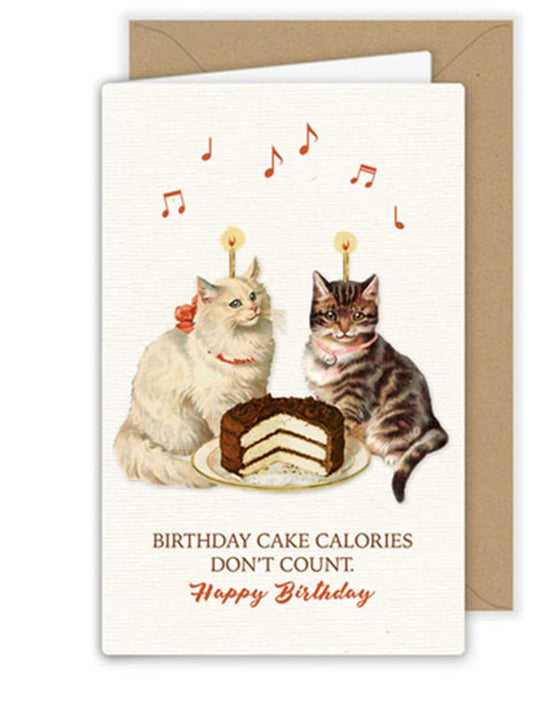 Cats and Cake Birthday Card