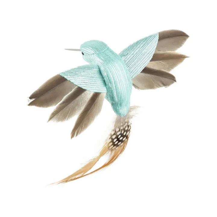 Aqua Blue Clip on Humming bird Ornament