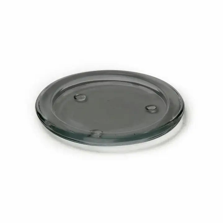 Black Glass Candle Plate