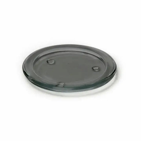 Black Glass Candle Plate
