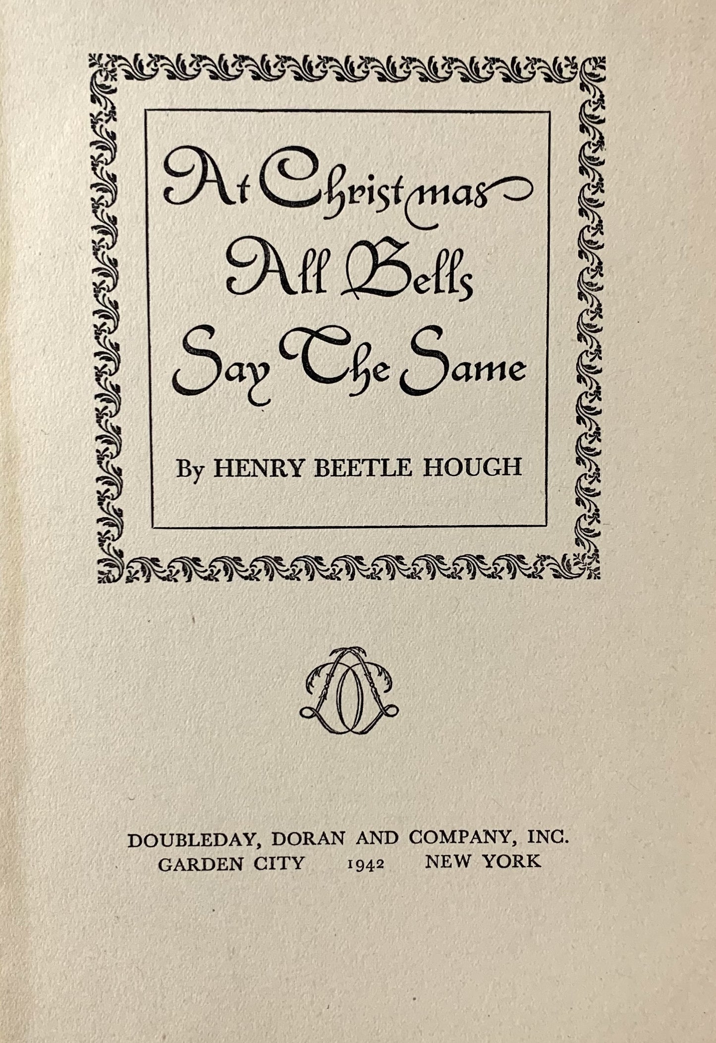 At Christmas All Bells Say the Same