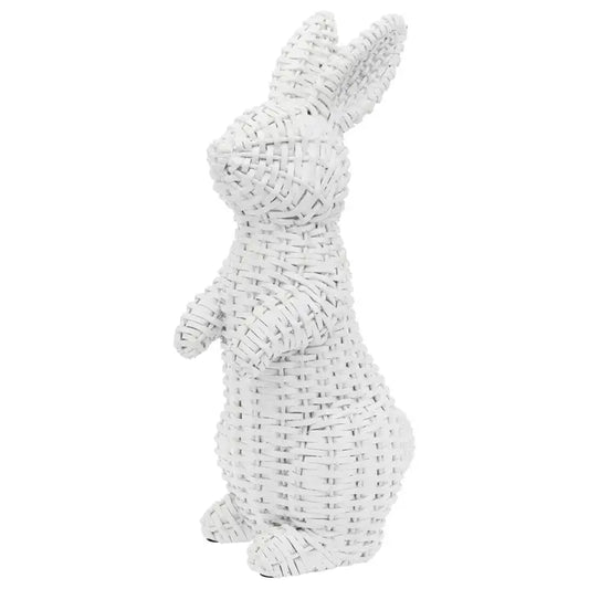 White Wicker Standing Bunny