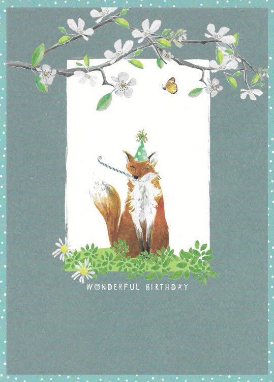 Party Fox Birthday Card
