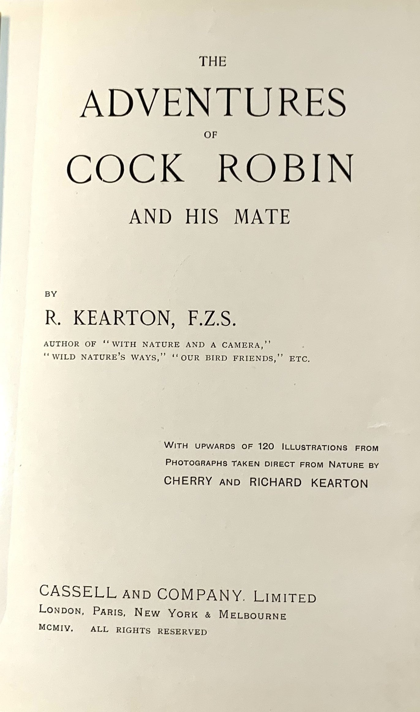 The Adventures Of Cock Robin And His Mate