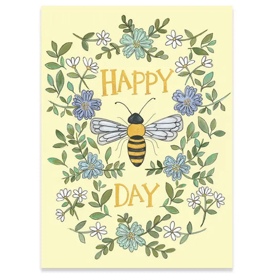 Bee Happy Birthday Greeting Card 4.5 X 6.25"