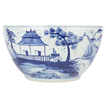 Hand-Painted Porcelain Vintage Reproduction Planter (Holds 14" Pot)