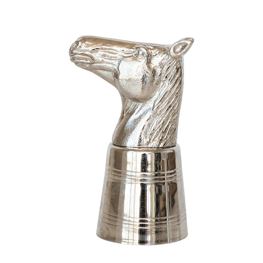 Cast Aluminum & Stainless Steel Horse Head Jigger 2 oz.