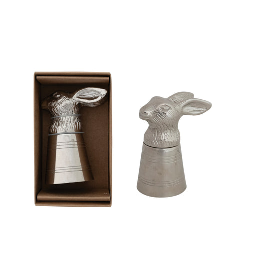 Cast Aluminum & Stainless Steel Rabbit Head Jigger 2 oz.