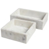 Cocktail Napkin White Marble Holder