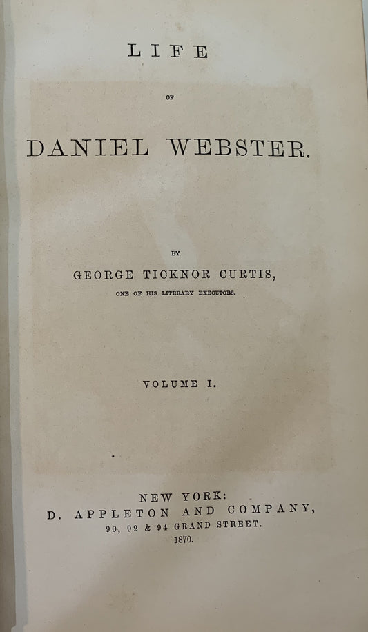 Life of Daniel Webster