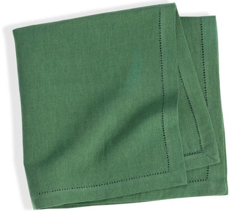 Haven Hemstitch Napkin Set of 4 in Evergreen