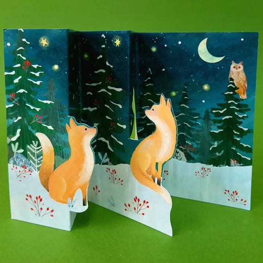 Moonlit Christmas Meadow Tri-Fold Card Pack