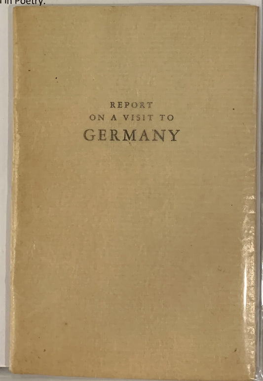 Report On A Visit to Germany (American Zone) 1948