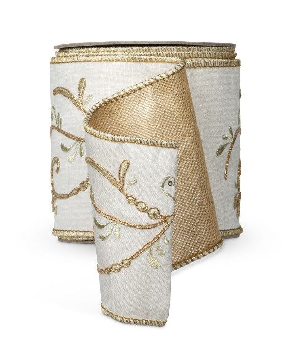 Flourish Gold Pattern Ribbon