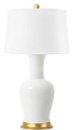 Acacia Lamp in Coconut with Gold with Lamp Shade