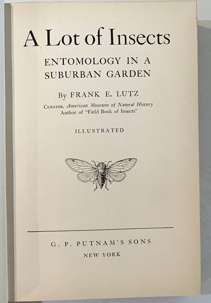 A Lot of Insects: Entomology in a Suburban Garden