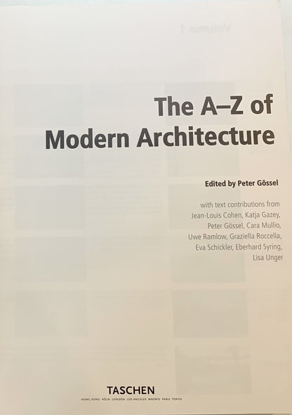The A-Z of Modern Architecture