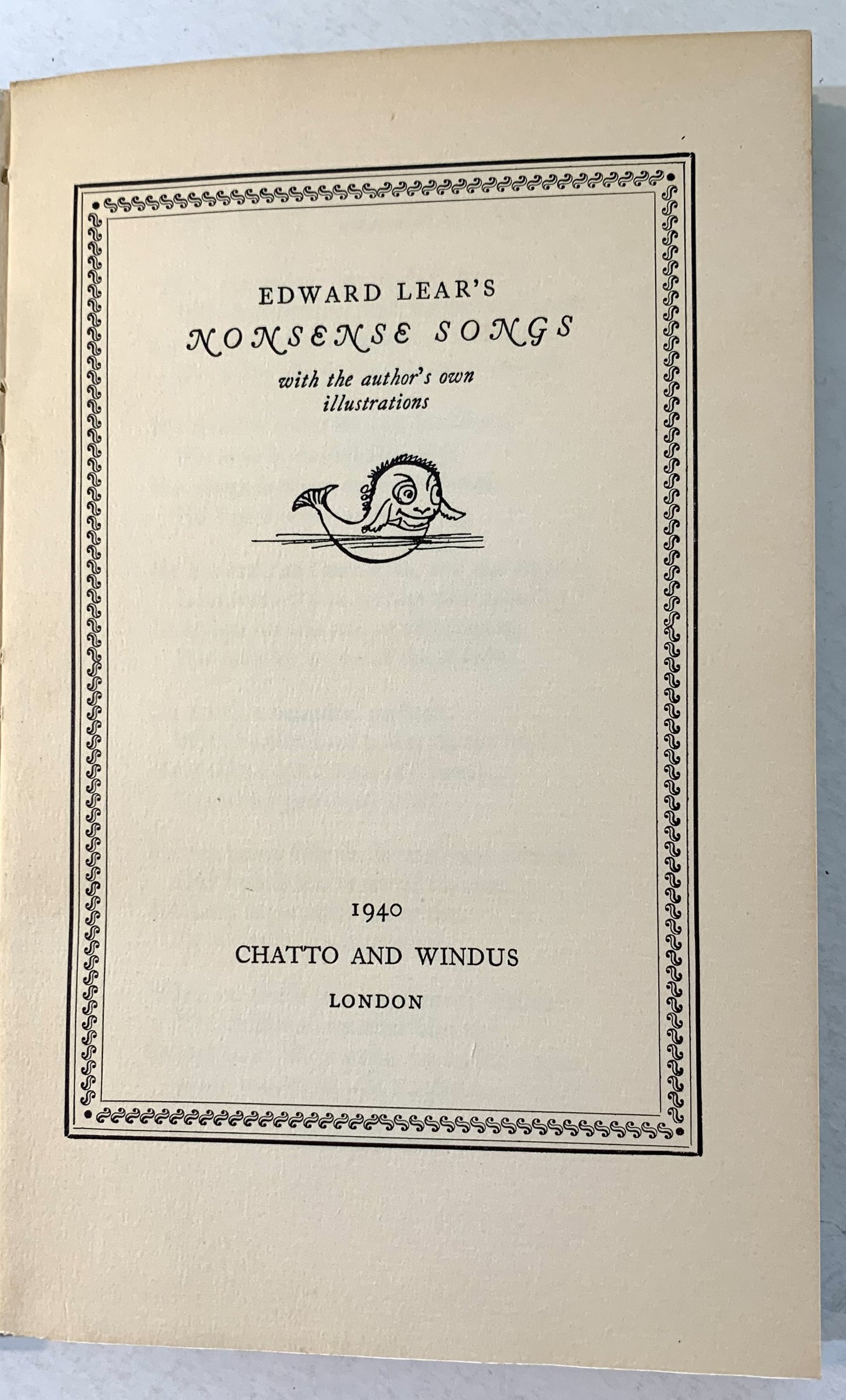Edward Lear's Nonsense Songs with the Author's Own Illustrations