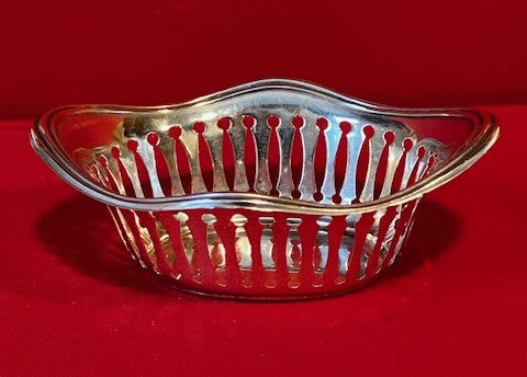 Antique Sterling Pierced Nut Bowl