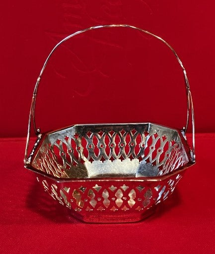 Antique Sterling Pierced Nut Basket