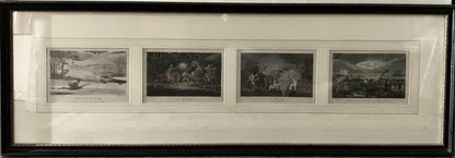 Rare Set of Four Prints from Memoirs of the Life of the Late John Mytton, Esq Framed Together Series 1