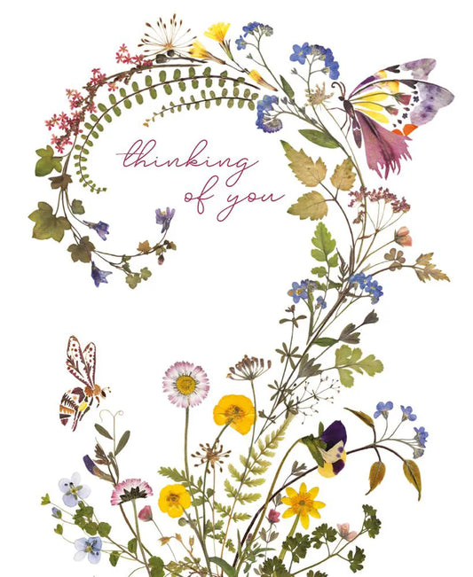Floral Swirl Thinking of You Card