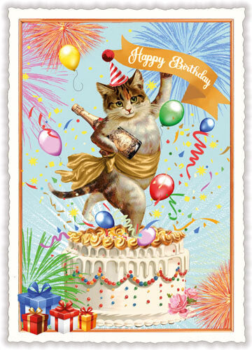 Birthday Cat Birthday Postcard