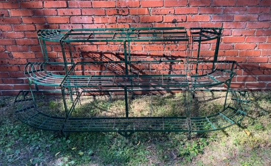 Vintage Three Piece French Style Tiered Wrought Iron Plant Stand