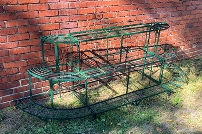 Vintage Three Piece French Style Tiered Wrought Iron Plant Stand