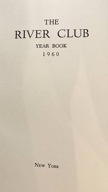 The River Club Year Book 1960