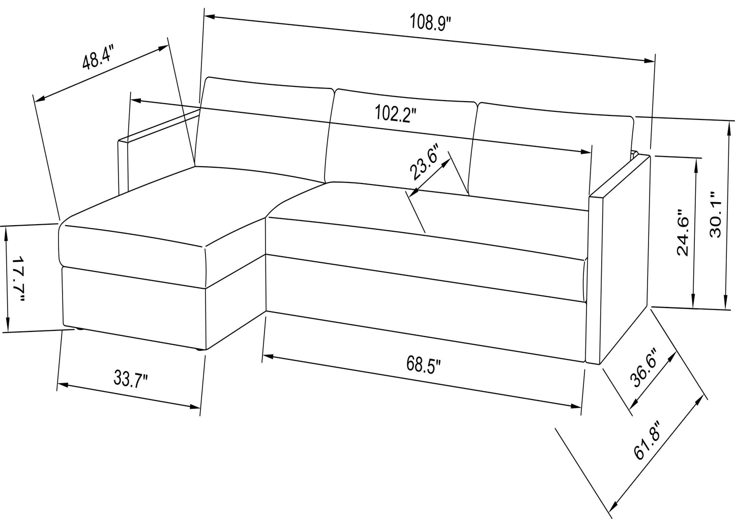Sukhi Sleeper Sectional