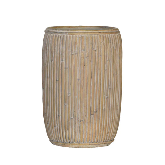 Tall Concrete Faux Pattan Planter - Large