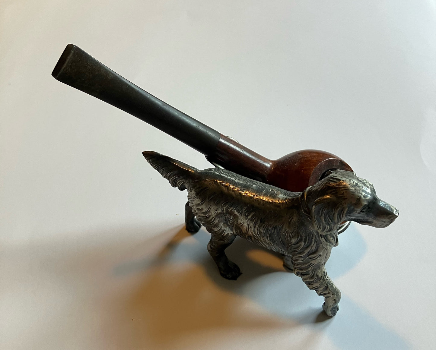 Vintage Dog Pipe Holder and Pipe