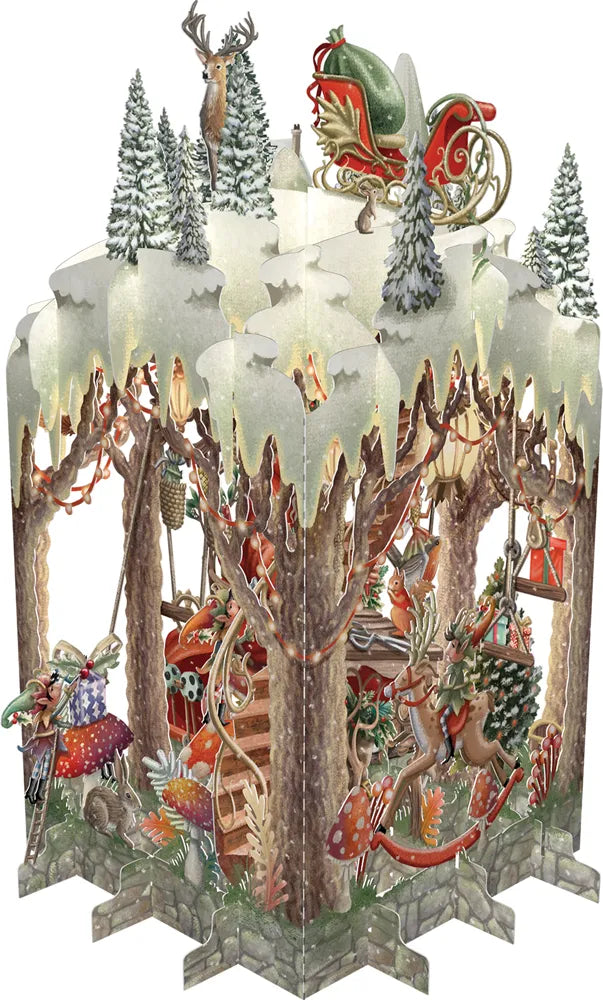 3D Santa's Workshop Christmas Card