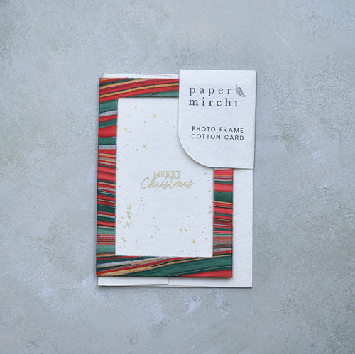 Frame Photo Stripe Christmas Card
