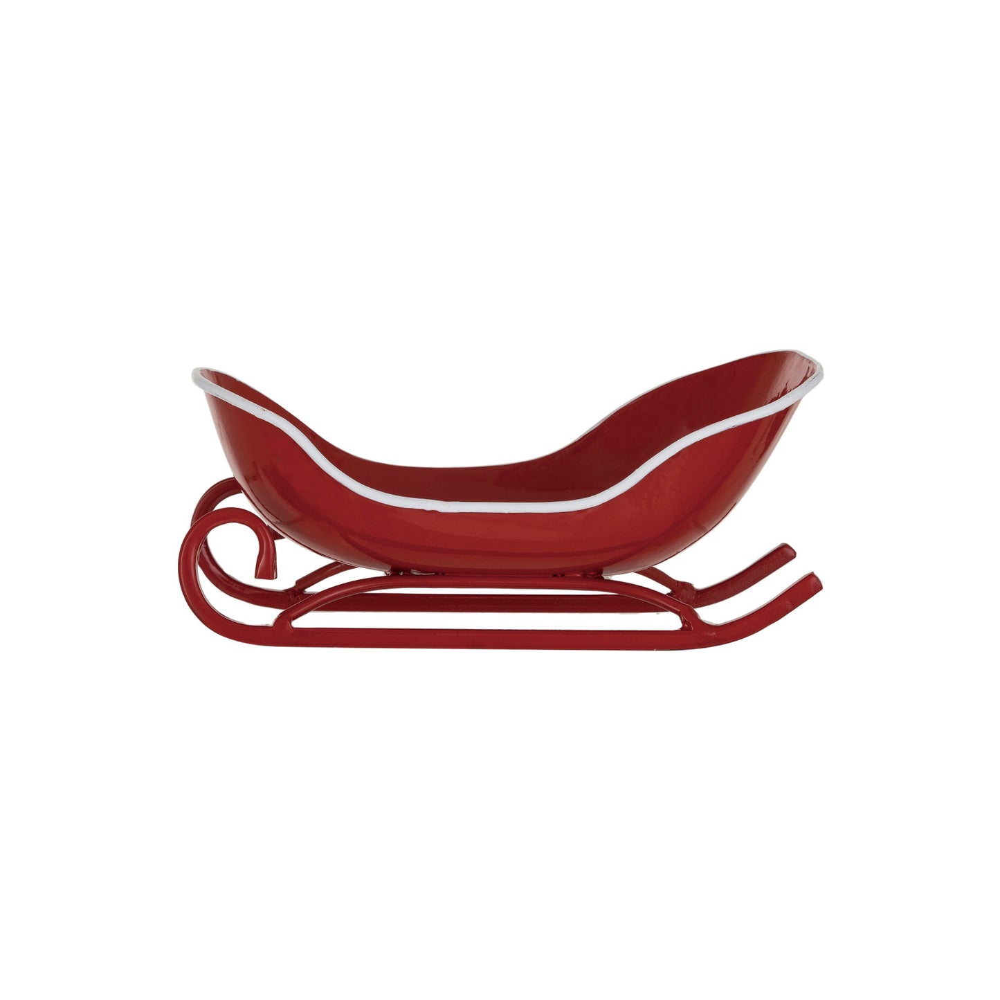 Metal Sleigh Red & White
