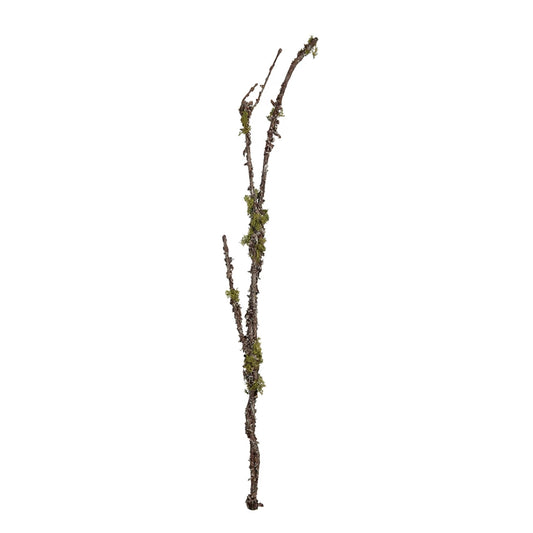 Faux Wired Moss Covered Branch, Green & Brown