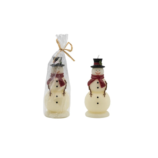 Snowman Shaped Candle Unscented