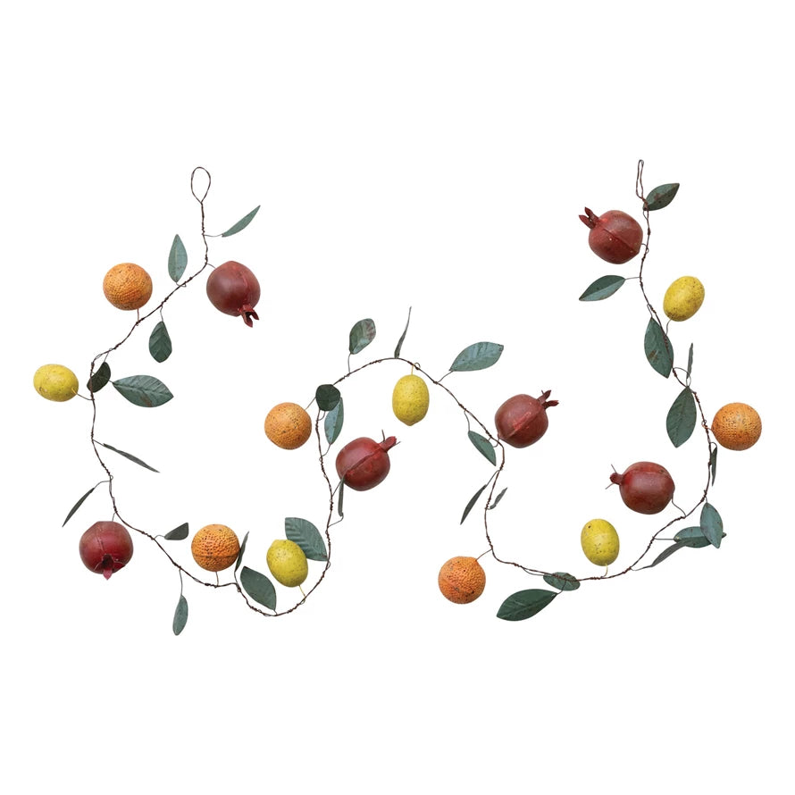 Hand-Painted Metal Vintage Reproduction Toleware Garland