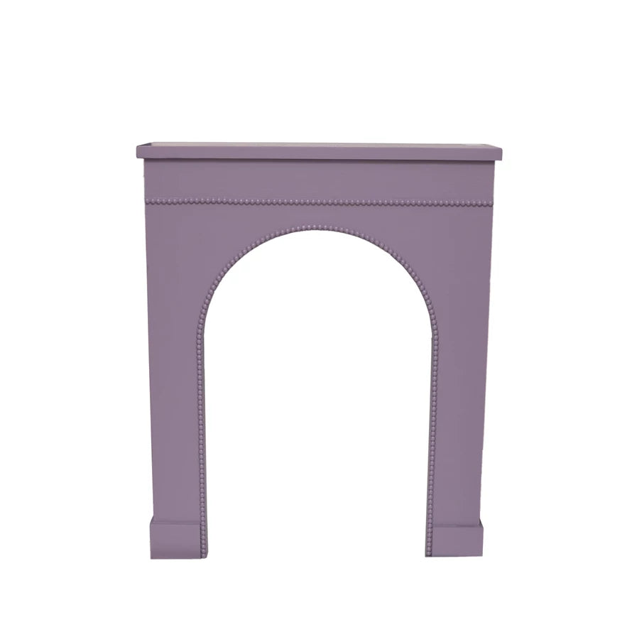 Wood Fireplace Mantel with Hobnail Edge, Purple