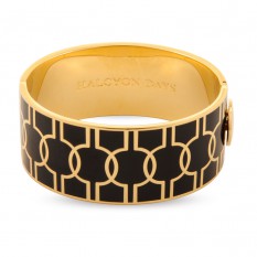 Halcyon Days- Black and Gold Geometric Bangle